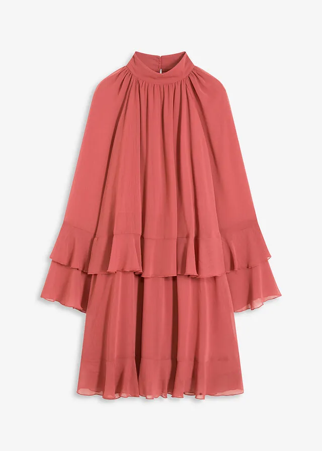 Vestido de gasa con volantes