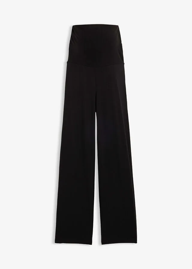 Pantalón de punto 2 en 1 con cinturilla doblada para durante y después del embarazo