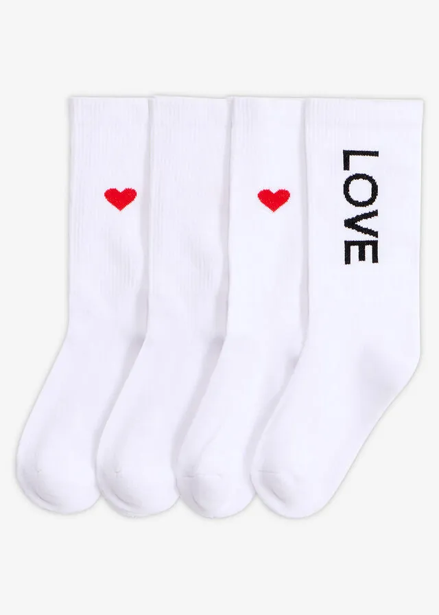 Calcetines deportivos con algodón orgánico (4 pares)