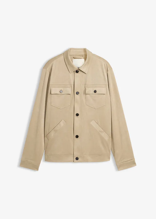 Chaqueta de ante sintético