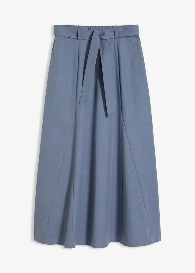 Falda godet midi con lyocell