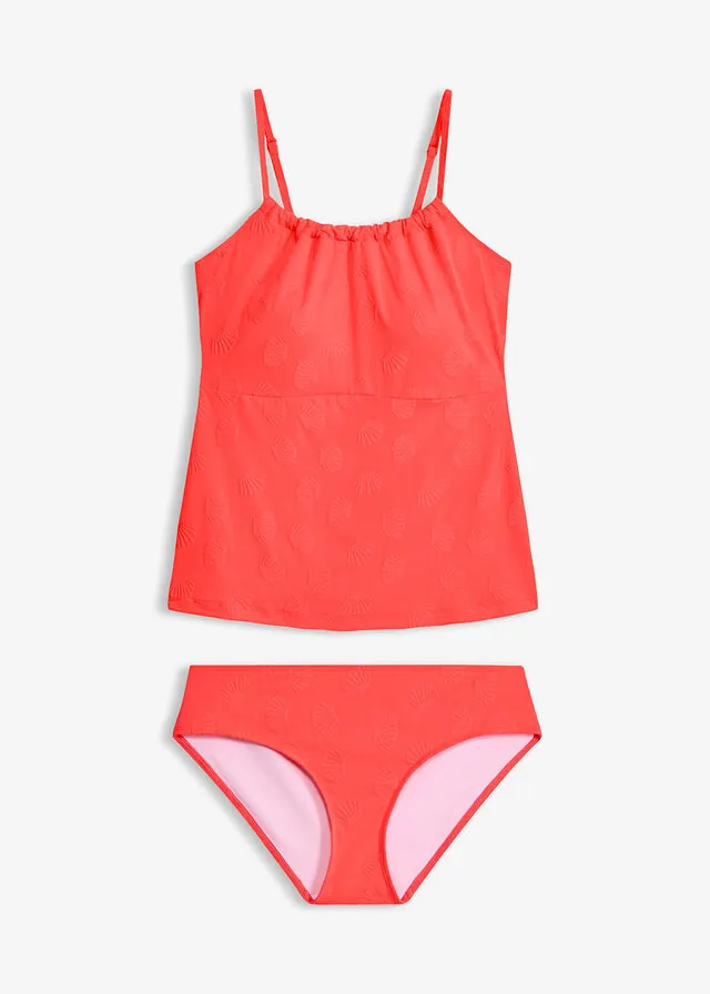 Tankini de tejido estructurado (2 piezas)