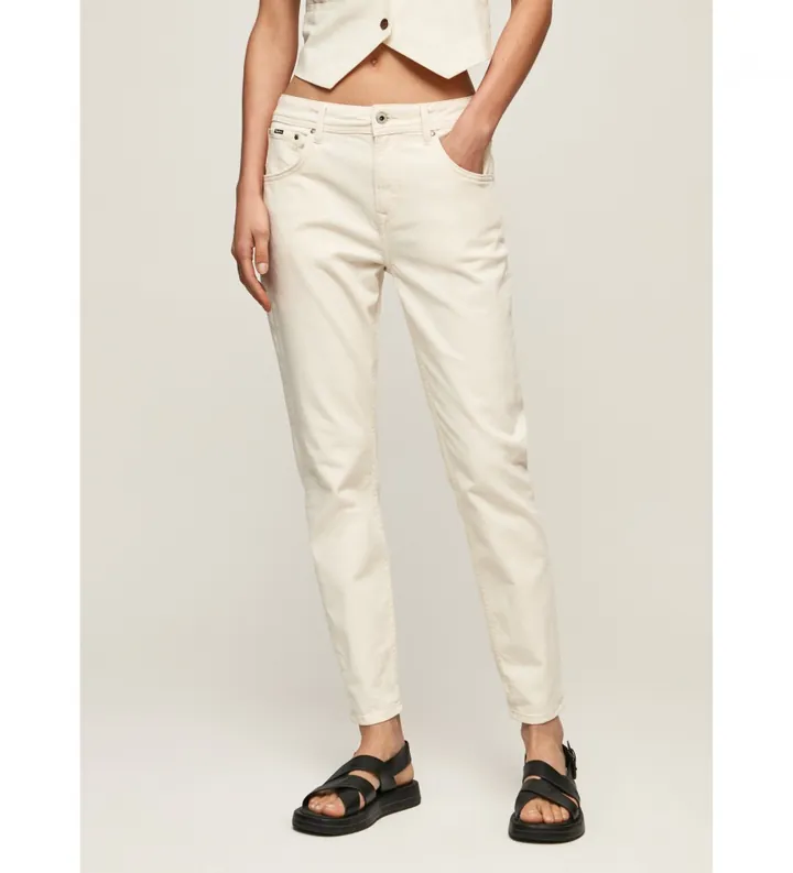 Pepe Jeans para mujer. PL204176WI5 Pantalón Violet blanco (24/32), Casual, Algodón, Sostenible