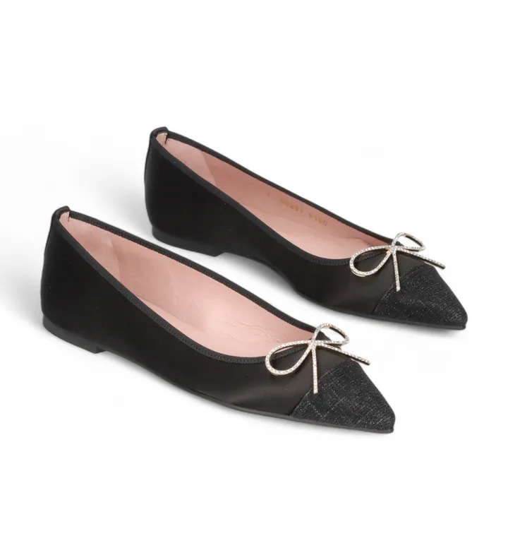 Pretty Ballerinas para mujer. 51629 Zapatos Ella negro (36), Piel, Plano, 1 a 3cm, Ninguno, Casual