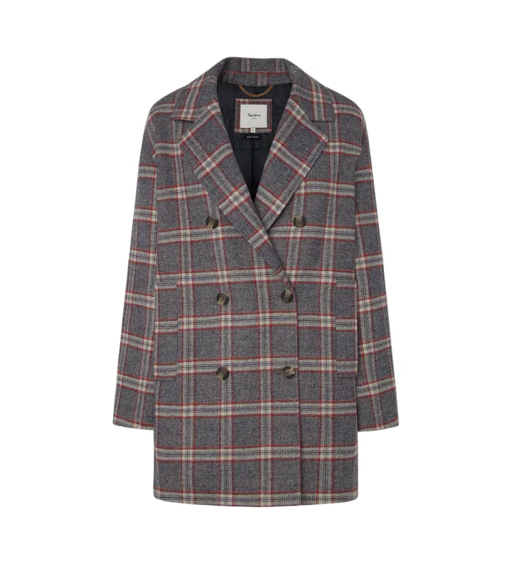 Pepe Jeans para mujer. PL402469 Abrigo Billy gris (L), Casual, Poliéster