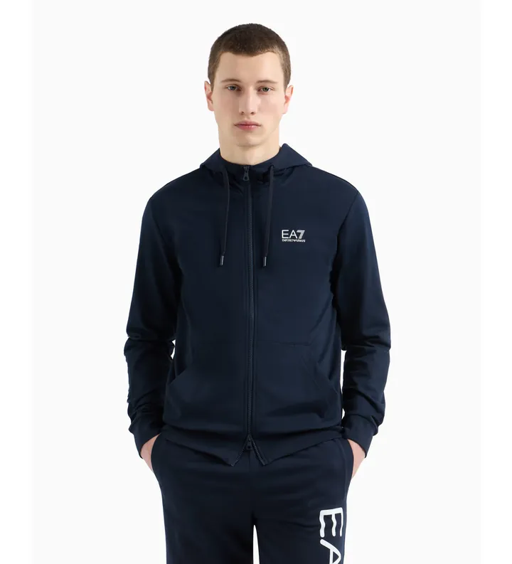 EA7 para hombre. 7M000568_AF13512 Sudadera con capucha Logo Series marino (3XL), Casual, Deportivo, Algodón, Multideporte