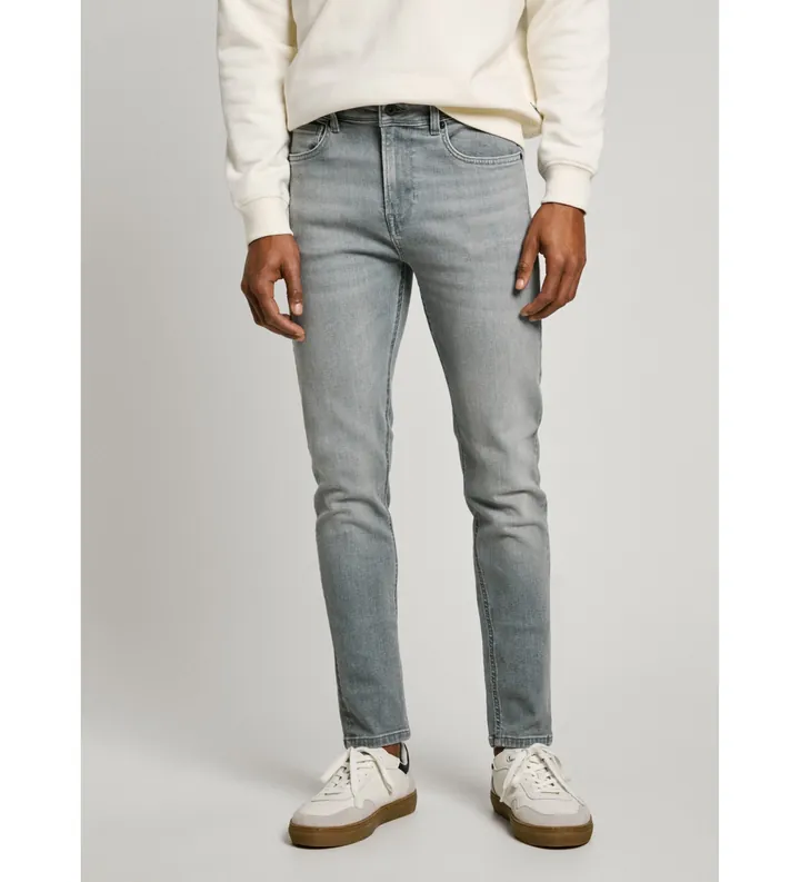 Pepe Jeans para hombre. PM207387UM1 Jeans en fit skinny Finsbury gris (28/32), Casual, Algodón, Denim