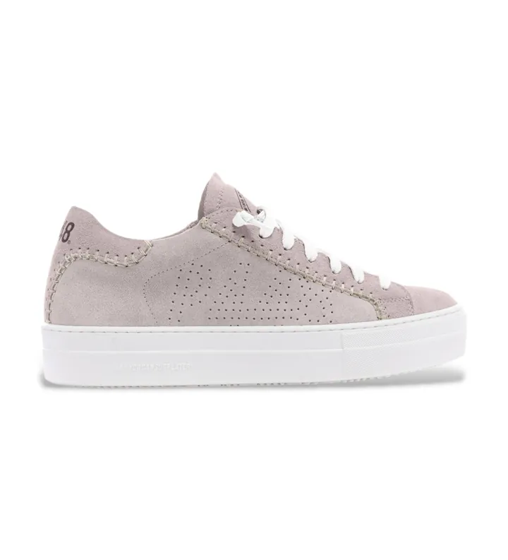 P448 para mujer. S25THEA77 Zapatillas de Piel Thea nude (36), Plano, Cordones, Casual