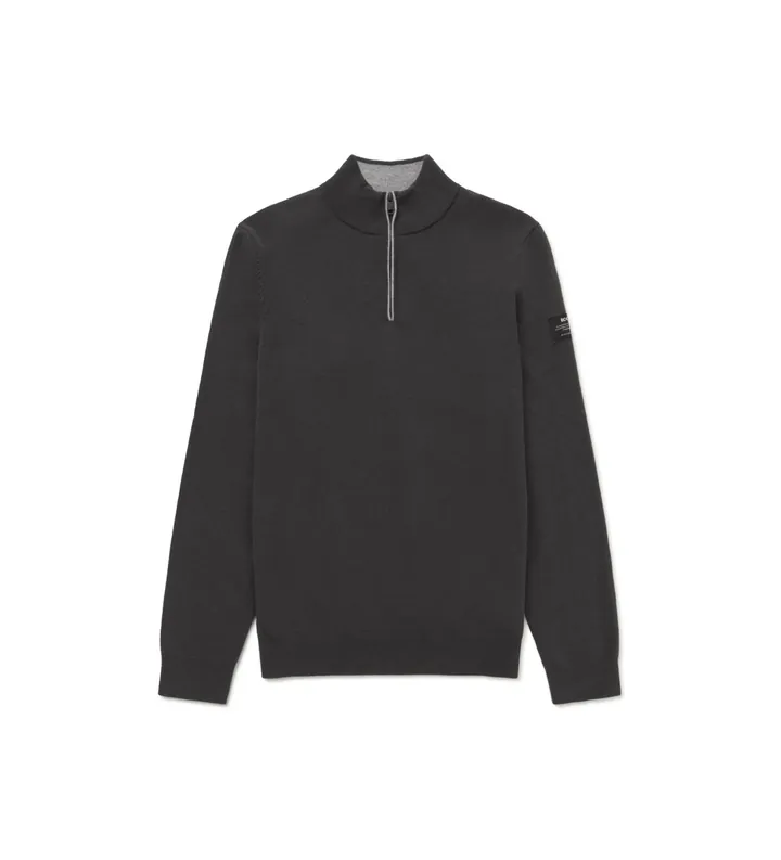 ECOALF para hombre. MCMGAKNLARCH0632W25-679 Jersey Larch negro (L), Casual, Sostenible, Lana reciclada