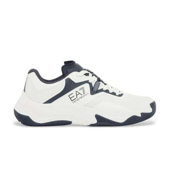EA7 unisex. X8X248_XK445 Zapatillas Hard blanco (36 2/3), Plano, Cordones, Casual, Deportivo, Multideporte