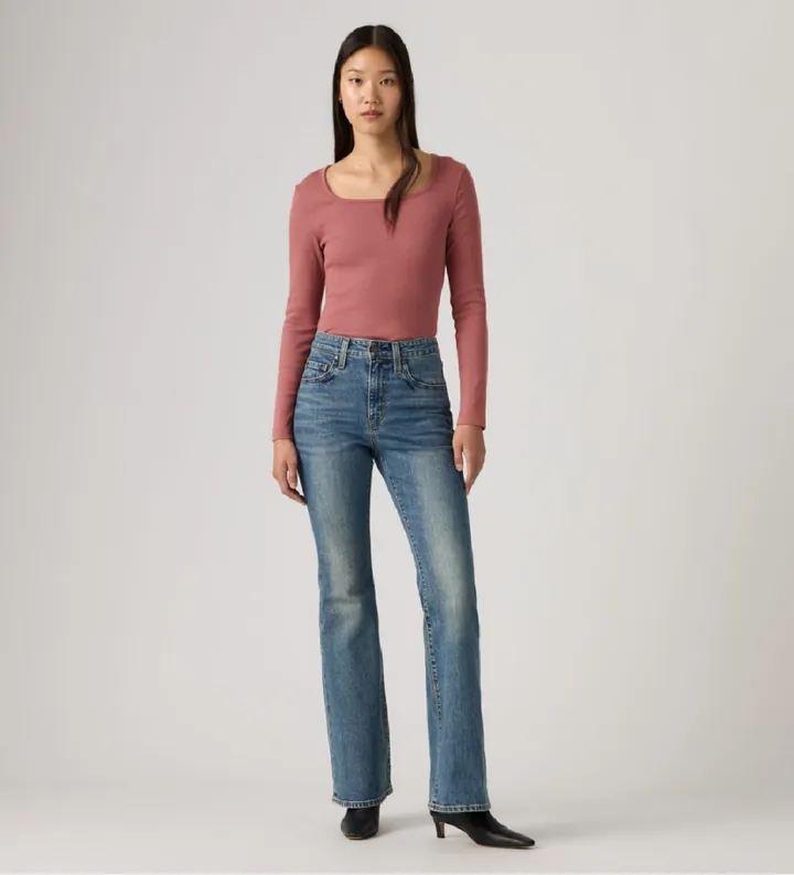Levi's para mujer. A3410-0168 Jeans 726 High Rise Flare azul (24/30), Casual, Algodón, Denim