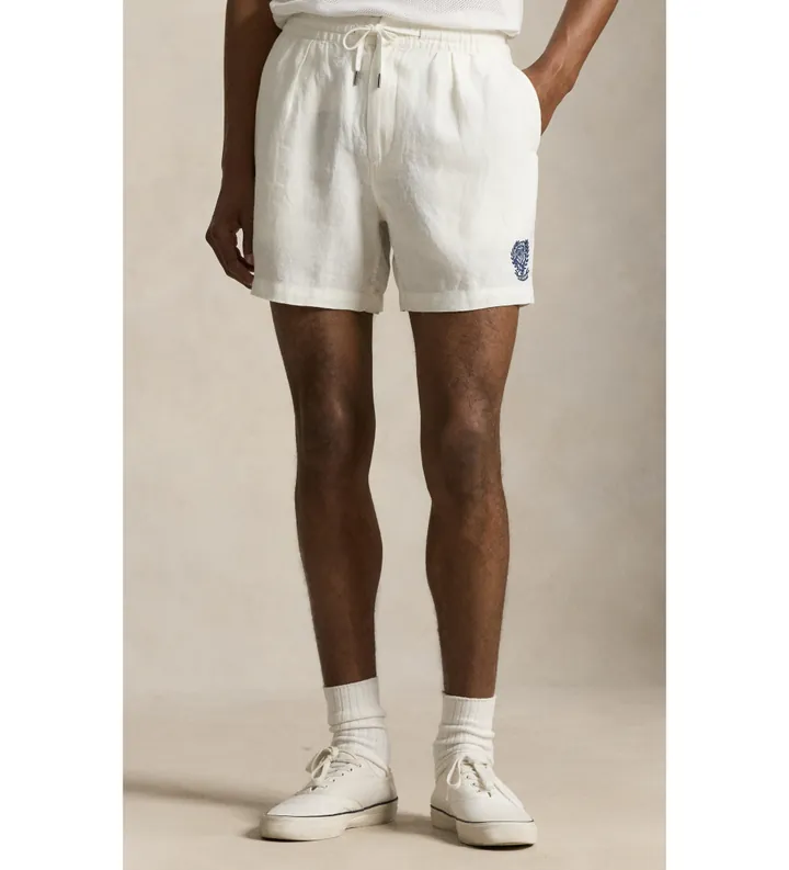 Polo Ralph Lauren para hombre. 710B16048002 Shorts Wimbledon 6 Inch blanco (XL), Casual, Algodón