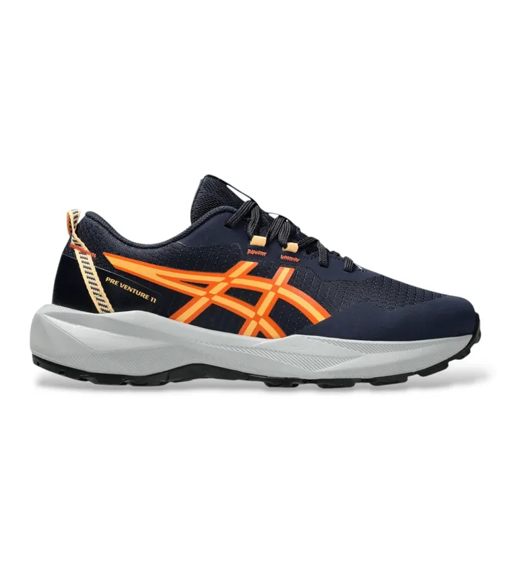Asics para mujer/niña. 1014A378 Zapatillas Pre Venture 11 GS marino (6.5USA=39.5), Plano, Cordones, Casual, Deportivo, Running, Multideporte