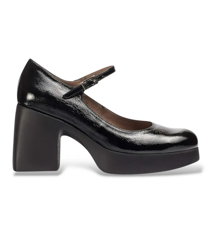 Wonders para mujer. H-4940_2024_5792 Zapatos De Piel Lady Negro (38), 5 a 8cm, Hebilla, Casual