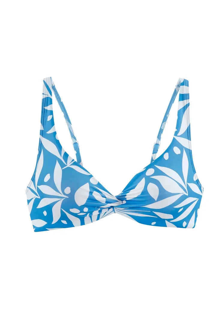LASCANA ACTIVE Top de bikini deportivo  azul cielo / blanco