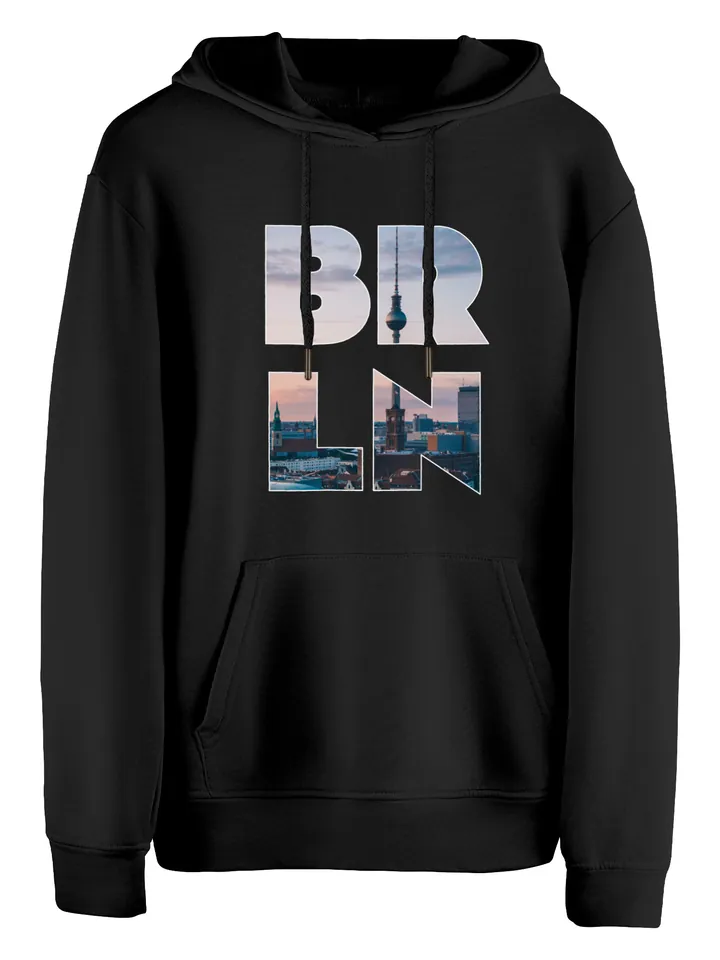 Cotton Prime Sudadera 'Skyline Berlin'  navy / azul claro / lavanda / negro