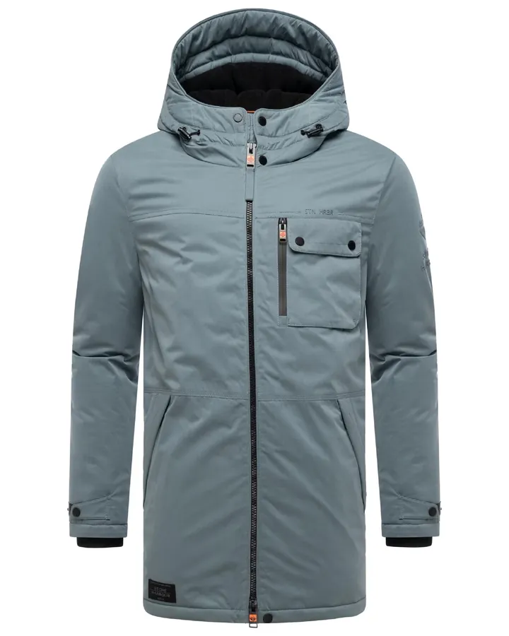 STONE HARBOUR Abrigo de invierno 'Fintaan XX' azul claro