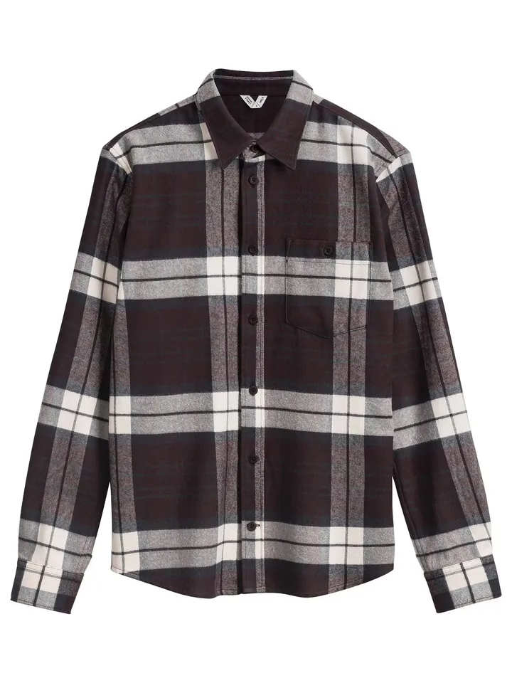 MELA Camisa 'Sahel'  marrón / gris / blanco