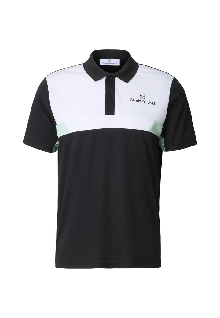 Sergio Tacchini Camiseta 'Granada' lima / negro / blanco