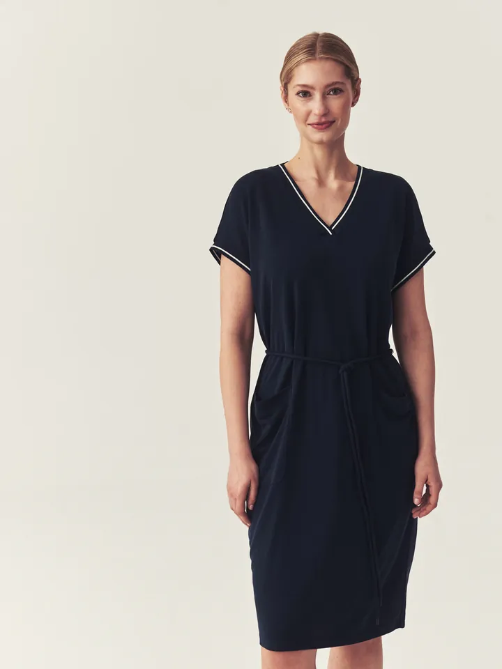 TATUUM Vestido 'Torini' navy / blanco