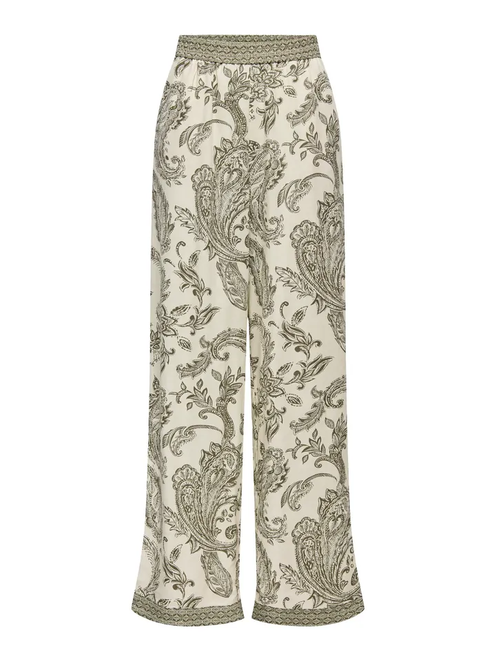 ONLY Pantalón oliva / offwhite