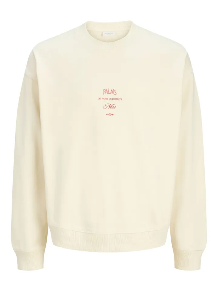 JACK & JONES Sudadera rojo / blanco lana