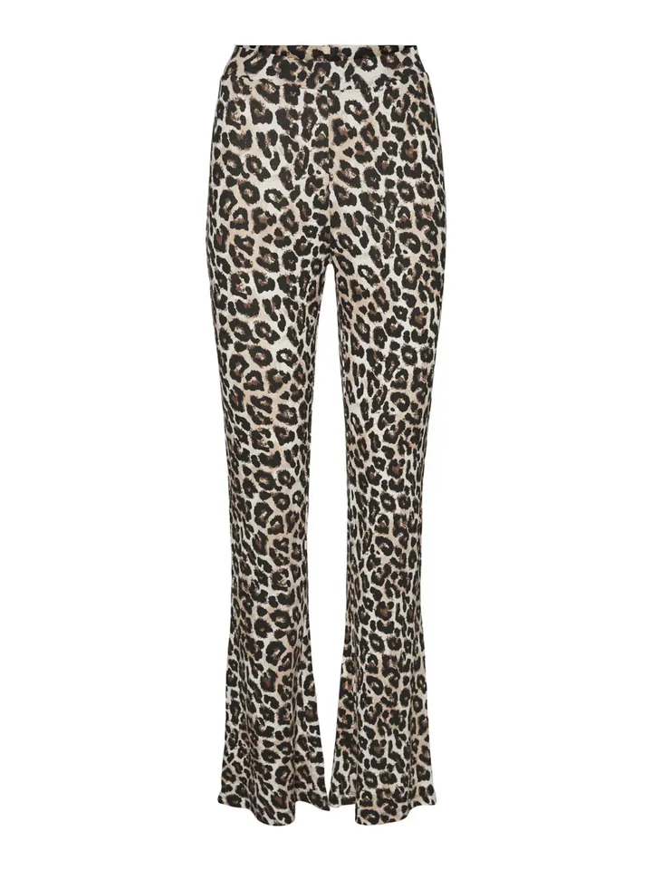 Noisy may Pantalón 'NMPasa' beige / marrón / negro / blanco