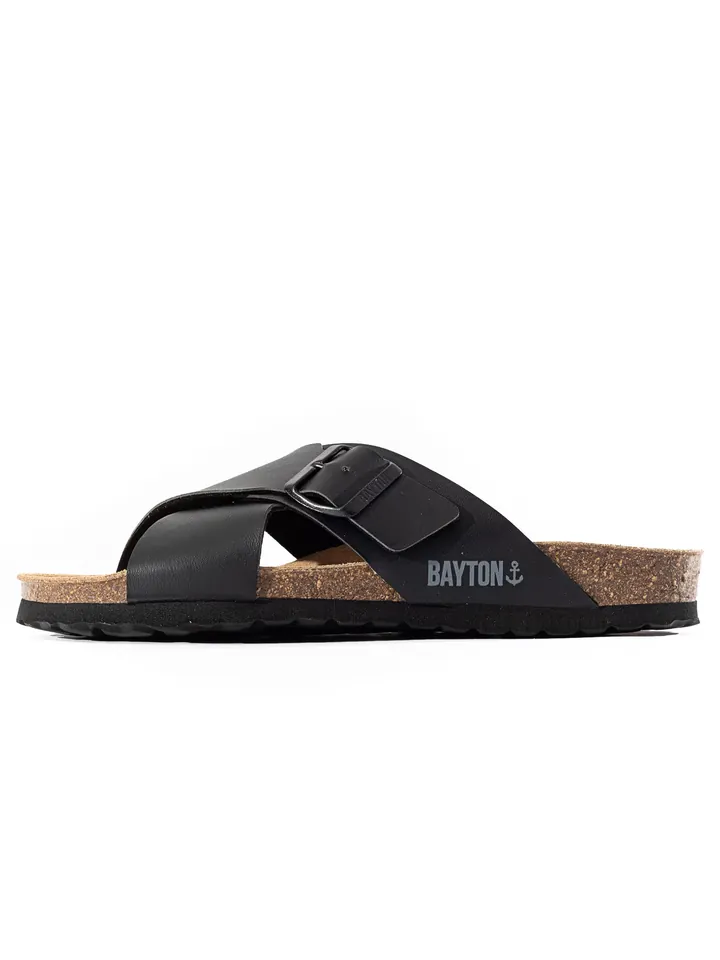 Bayton Zapatos abiertos 'Era' azul ahumado / negro