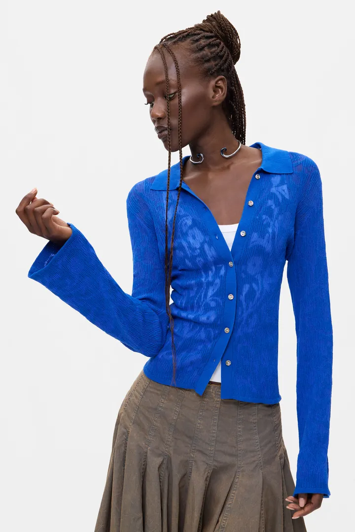 Desigual, Camisa Canalé, Mujer, Azul, L