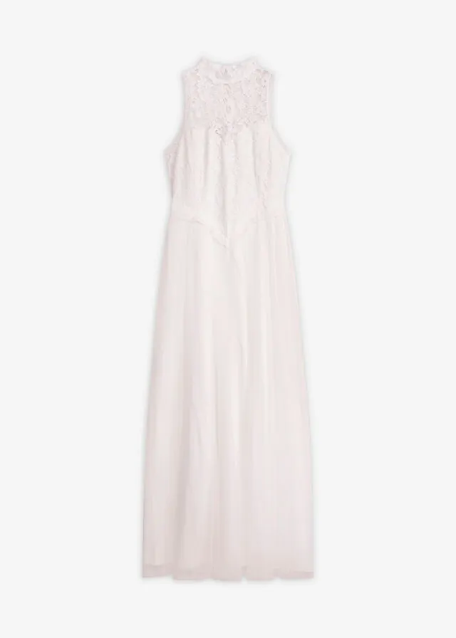 Vestido de novia de tul y encaje