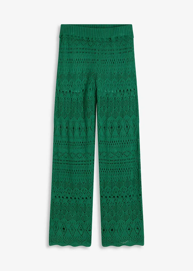 Pantalón sin cierre con patrón de punto calado