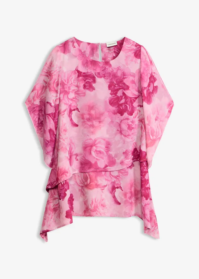 Blusa con cremallera con aspecto de capas