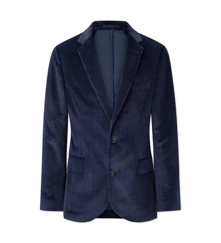 Hackett London para hombre. HM470485 Americana Cord marino (38/32), Casual, Fiesta, Algodón, Clásico, Manga larga