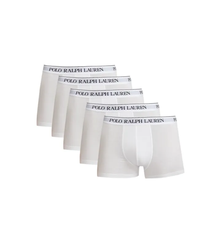 Polo Ralph Lauren para hombre. 714864292010 Pack 5 Bóxers Basics blanco (L), Homewear, Algodón