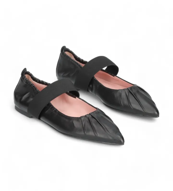 Pretty Ballerinas para mujer. 51644 Bailarinas Ella negro (36), Piel, Plano, 1 a 3cm, Ninguno, Casual