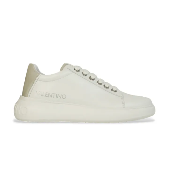 Valentino para mujer. 95B2310VIT Zapatillas de Piel Bounce blanco (36), Plano, Cordones, Casual