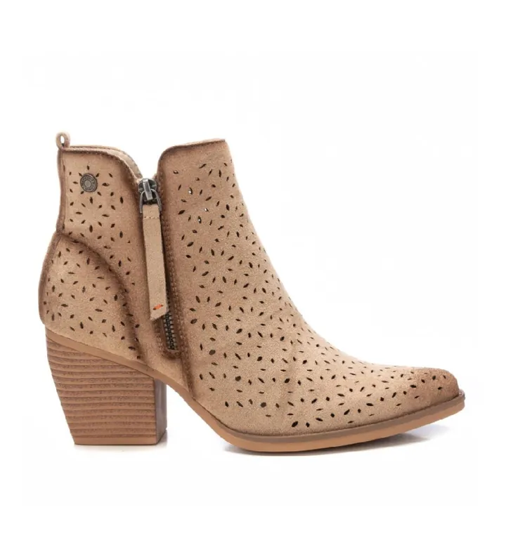 Refresh para mujer. 17251902-BEIGE Botines de piel 172519 beige (36), 5 a 8cm, Cremallera, Casual