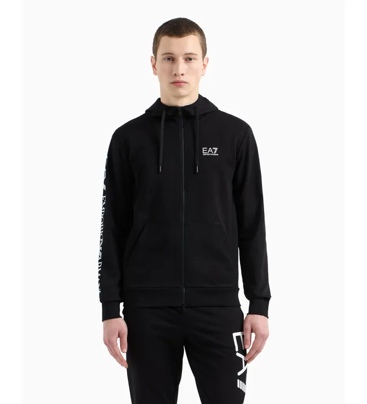 EA7 para hombre. 7M000568_AF13512 Sudadera Logo Series negro (3XL), Casual, Algodón