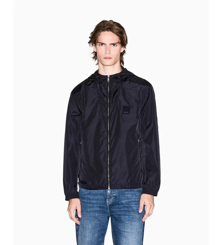 A|X Armani Exchange para hombre. XM000342AF12285UC001 Chaqueta Blouson negra (L), Negro, Casual, Poliamida