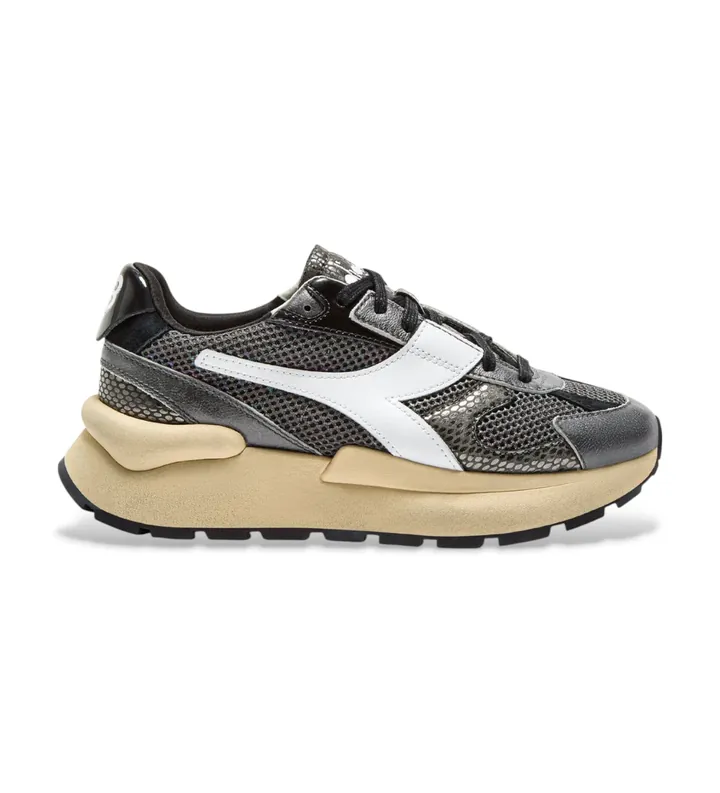 Diadora para mujer. 201182210 Zapatillas de Piel Mercury Elite Cobra Used negro (36), 3 a 5cm, Cordones, Casual