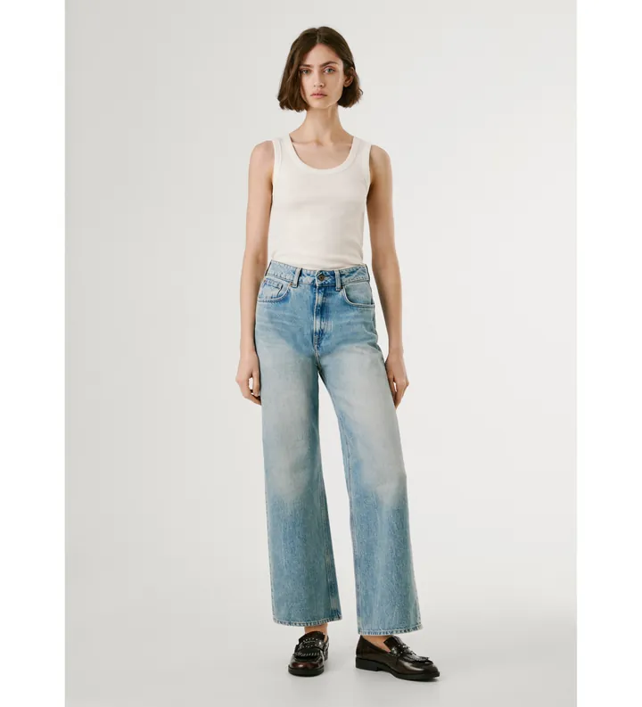 Pepe Jeans para mujer. PL2047312S0 Jeans Straight Lexa azul (24/30), Casual, Algodón, Denim