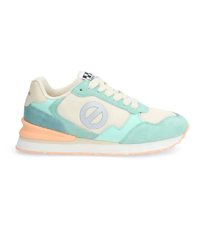 NO NAME para mujer. QNIPSME Zapatillas de Piel Tova Runner verde (37), Plano, Cordones, Casual