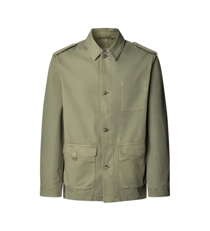 Pepe Jeans para hombre. PM4027266 Cazadora Surat verde (L), Casual, Algodón