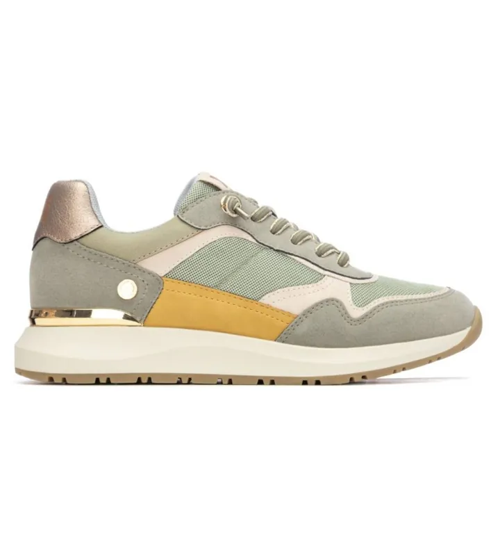 Xti para mujer. 14520202-KAKI Zapatillas 145202 verde (38), Plano, Cordones, Casual