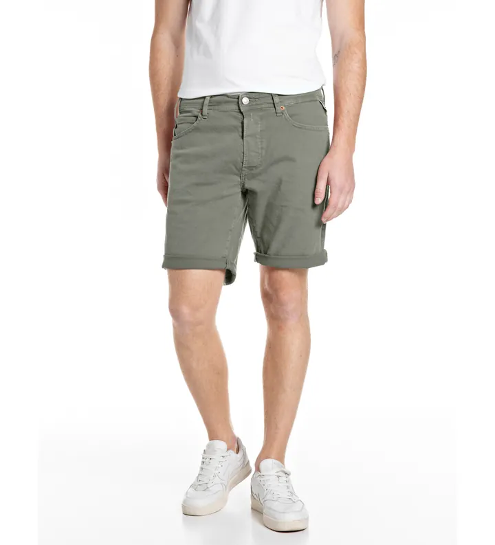 Replay para hombre. MA981Y.000.8488790 Bermudas Tapered Fit verde (31), Casual, Algodón