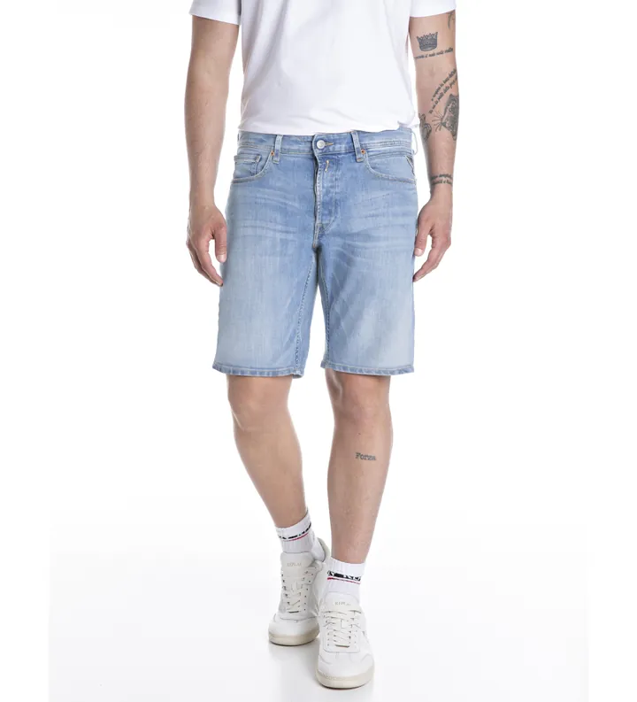 Replay para hombre. M1072.000.573846 Shorts denim azul (32), Casual, Algodón