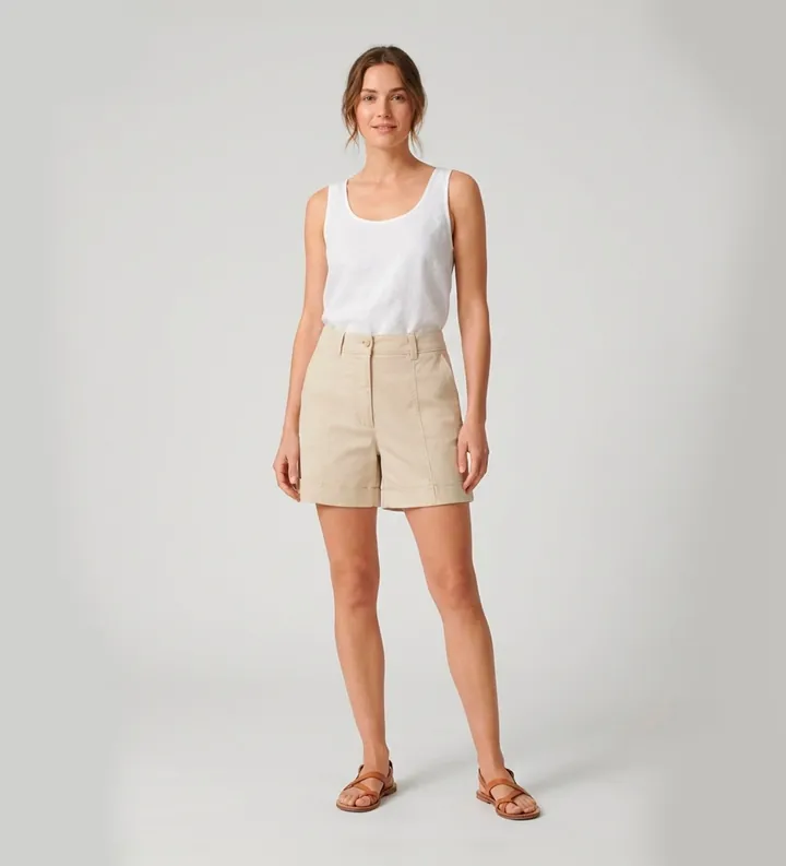 BOSS para mujer. 50556391 Shorts Tanessa beige (34), Casual, Algodón