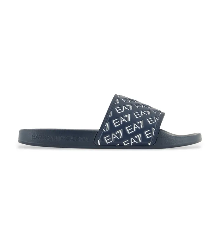 EA7 unisex. 7X000109_AF15125 Chanclas All Over Logo marino (39), Casual, Sintético, Beachwear