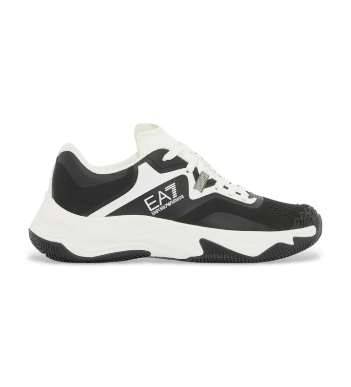 EA7 unisex. X8X248_XK445 Zapatillas Hard negro (35 1/3), Plano, Cordones, Casual, Deportivo, Tenis/Padel, Multideporte