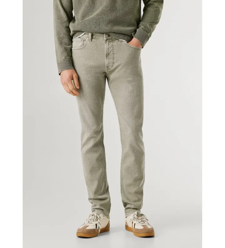 Pepe Jeans para hombre. PM20839960VA Jeans Tapered Stanley gris verdoso (29/32), Casual, Algodón, Denim